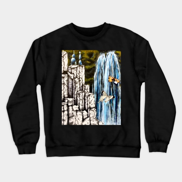 Icelandic Waterfall Crewneck Sweatshirt by samanthagarrett